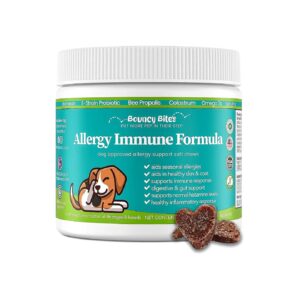 Advanced Dog Allergy Supplement Chews with Natural Ingredients for Skin and Coat Health