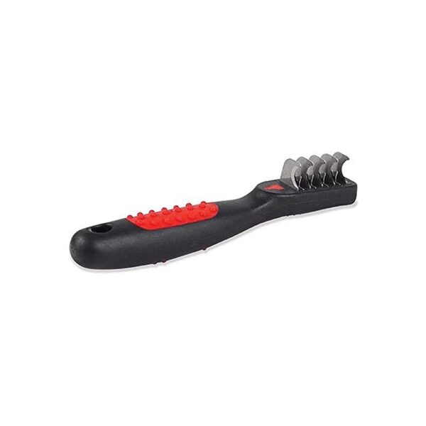 Advanced Dog Dematting Tool with Tiered Prongs for Gentle and Effective Hair Removal