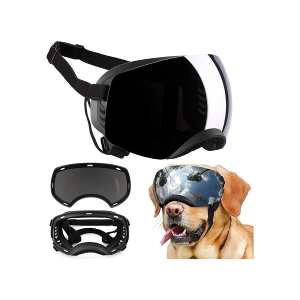 Advanced Dog Goggles with Detachable Lens and UV Protection for Large Breed Dogs