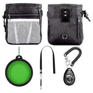 Advanced Dog Training Kit with Whistle Clicker Treat Pouch and More