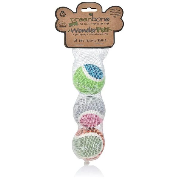 Advanced Felt Tennis Ball Toys for Dogs 3 Pack Small Medium Large Breed Non Toxics