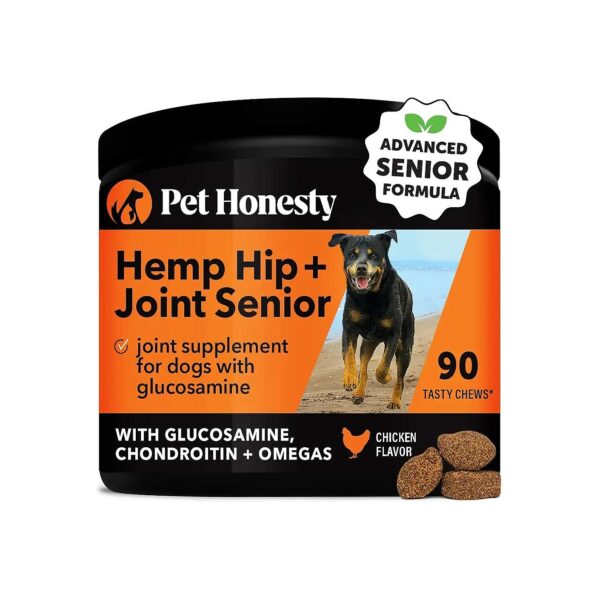 Advanced Hemp Hip and Joint Supplement for Senior Dogs with Turmeric and Ginger