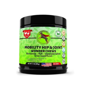 Advanced Hemp and Joint Support Supplement for Dogs Made in USA Treats for Mobility