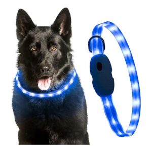 Advanced LED Dog Collar with Rechargeable USB Light for Safe Nighttime Walking