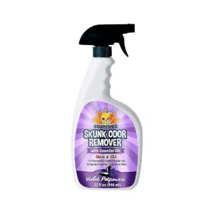 Advanced Pet Odor Eliminator Spray with 12 Essential Oils for Skunk Stench