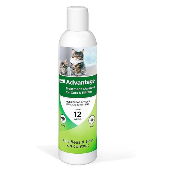 Advantage Flea and Tick Shampoo for Cats and Kittens, Kills Fleas and Ticks on Contact