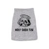 Affordable Dog Shirt Holy Shih Tzu Breed Light Grey Size L for Small Puppy Dresses