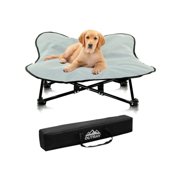 Air-Flow Pet Travel Bed with Padded Cushion for Large and Small Breeds up to 100 Lbs