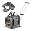 Airline Approved Expandable Pet Carrier with Wheels Designed for Dogs and Cats