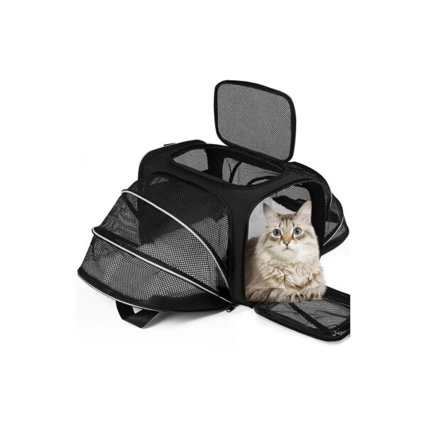 Airline Approved Pet Carrier with Expandable Space Suitable for Small Dogs and Cats