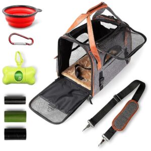 Airline Compliant Dog Travel Bag with Free Accessories for Easy Travel