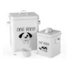 Airtight Pet Food Container with 2 Angled Scoops and Easy Carry Handle for Pet Storage