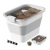 Airtight and Durable Pet Food Container with Clear Lid and Measuring Cup