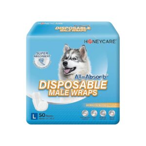 All-Absorb Disposable Male Dog Wraps for Large Dogs with Leg-Lifting Comfort and Security