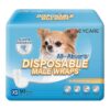 All-Absorb Male Dog Wraps 50 Count Extra Small Wetness Indicator