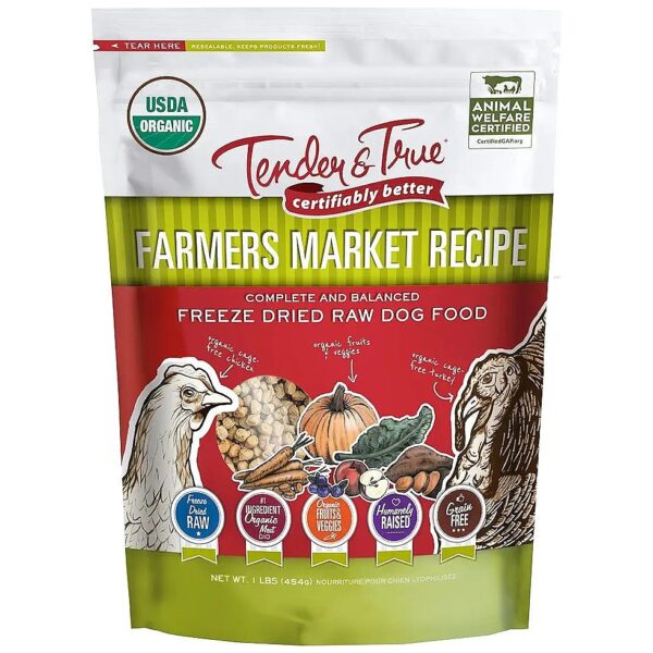 All-Natural, 100% Organic Chicken and Turkey Freeze Dry Raw Dog Food, No Added Hormones