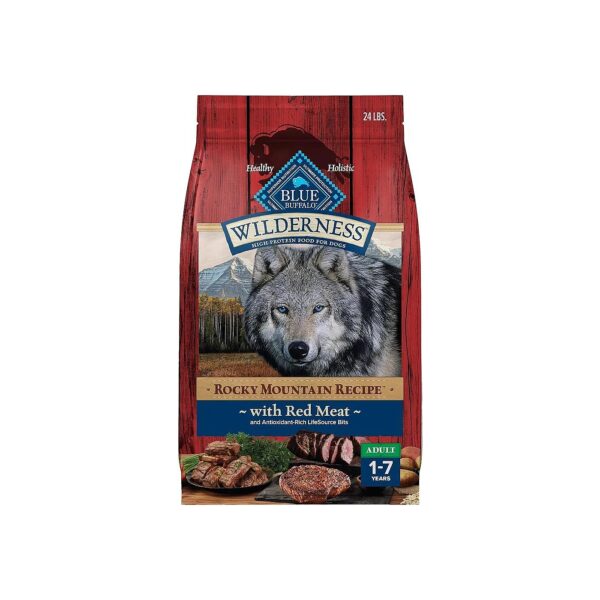 All-Natural Adult Dry Dog Food with Wholesome Grains and Red Meat