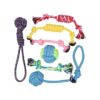 All-Natural Cotton Dog Rope Toys for Puppies and Small Breeds with Tangle-Free Design