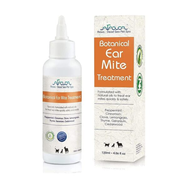 All-Natural Ear Cleaning Drops for Cat and Dog Ear Mites - Prevent Infections