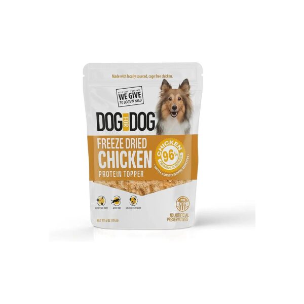 All-Natural Freeze-Dried Chicken Dog Food Topper for Picky Dogs and Shelters