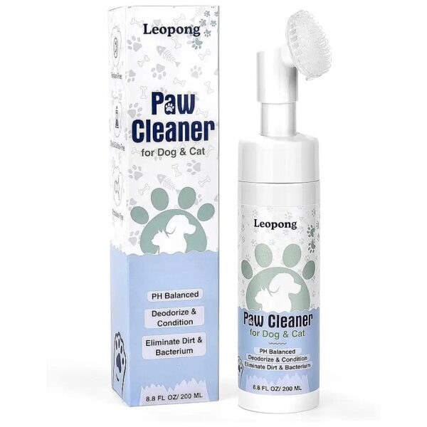 All-Natural Paw Cleaner for Dogs and Cats, No-Rinse, pH Balanced, and Fragrance-Free