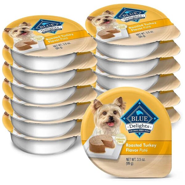 All-Natural Small Breed Wet Dog Food with Roasted Turkey Flavor and Savory Juice