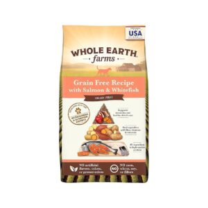 All Natural Whole Earth Farms Salmon And Whitefish Grain Free Dog Food With Glucosamine