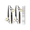 All-Purpose Dog Grooming Scissors Kit for Small Dogs Black and Gold Two-Color 4-Piece Set