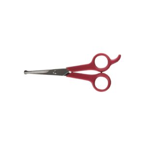 All-Purpose Dog Trimming Scissors with Safety Tips and Red Color