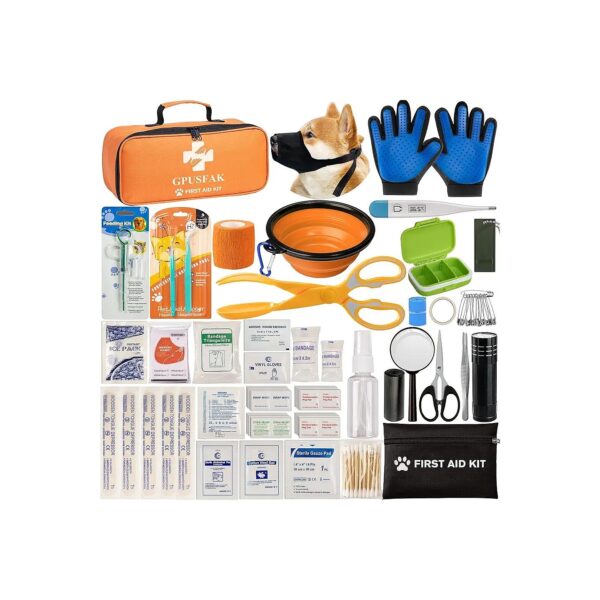 All-Purpose Pet First Aid Kit with Pooper Scooper for Cats Dogs and Small Animals