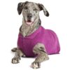 All-Season Fleece Dog Coat with Chest Size 8 Inches Available in Eggplant