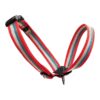 All Stages Dog Nylon Head Halter Red and Blue Stopping Excessive Pulling