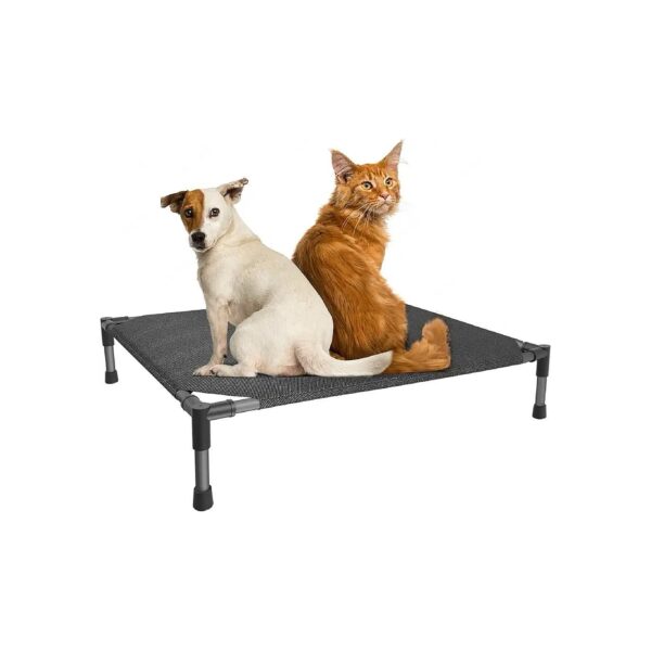 All-Weather Elevated Pet Bed with Cooling Function, Non-Slip Feet, and Easy Cleaning