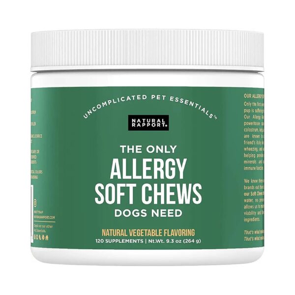 Allergy Relief for Dogs - Kelp and Bee Pollen Soft Chews with Natural Ingredients