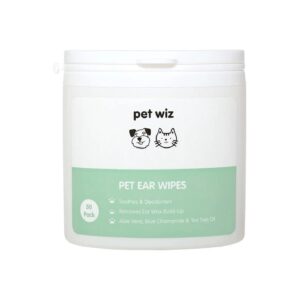 Aloe Vera and Witch Hazel Ear Wipes for Soothing and Deodorizing Ears of Dogs and Cats