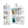 Aluminum Dog License ID Tags with State ID Format, Easy to Read and High Contrast Design