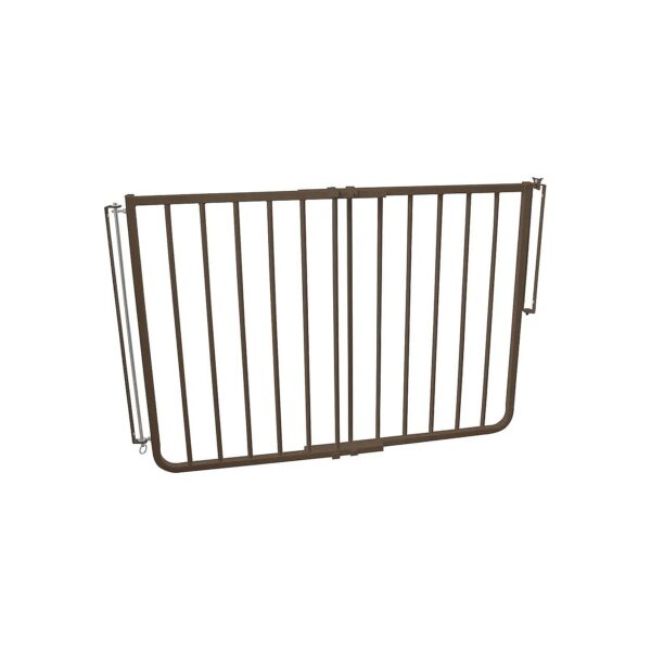 Aluminum Safety Gate for Kids and Pets with Adjustable Width and Angled Mounting