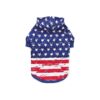 American Flag Dog Hoodie for Medium Size Dogs with Belly High Cut Stay Dry