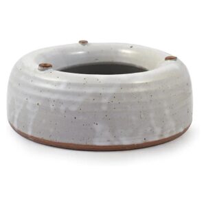 American Made Heavy-Weight Stoneware Water Bowl for Cats and Small Dogs Keeps Cool