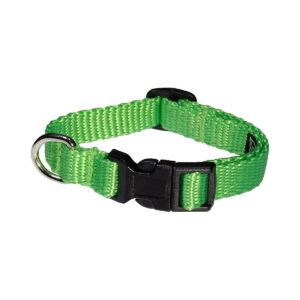 American Made Neon Green Nylon Dog Collar X-Small Adjustable 1/2" Wide