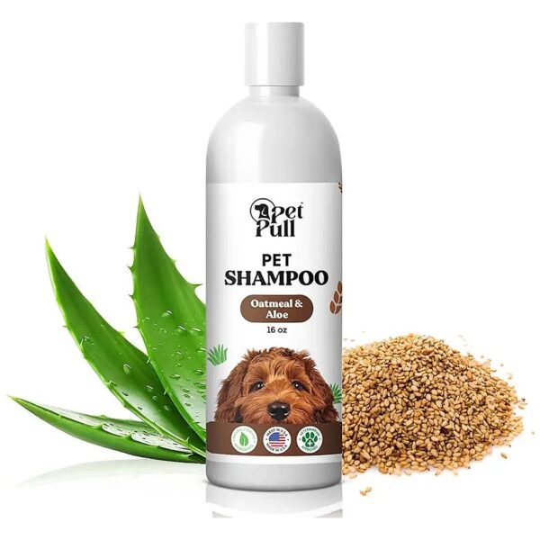 American-Made Oatmeal and Aloe Dog and Cat Shampoo for Pet Grooming