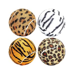 Animal Print Squeaker Balls for Dogs with Long-Lasting Bounce