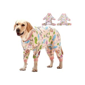 Animals Allover Pink Print Large Dog Jammies for Comfy Wear