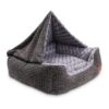 Anti-Anxiety Pet Bed for Puppy Cat with Hooded Blanket - Soft and Durable Fabric