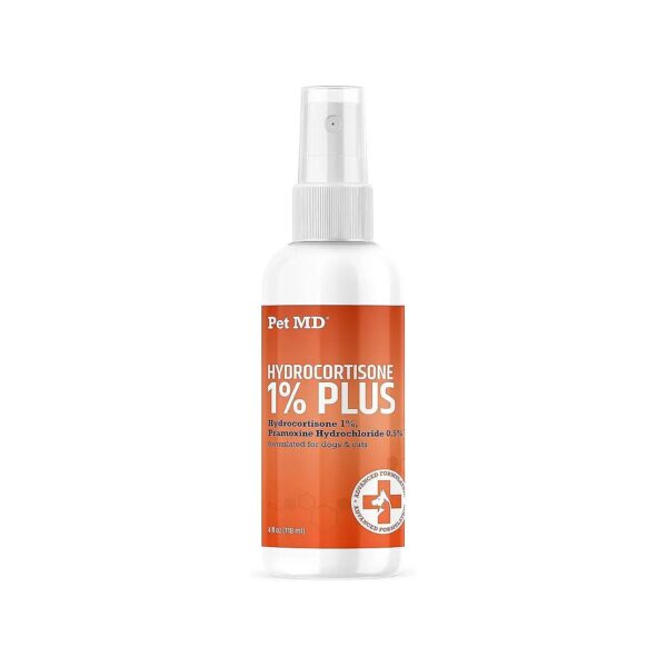 Anti Itch Spray for Dogs and Cats with Hydrocortisone and Pramoxine for Fast Skin Relief