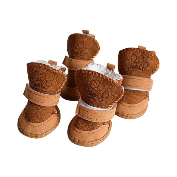 Anti-Slip Dog Shoes for Small Dogs, Brown, Offering Protection and Comfort for Your Pet