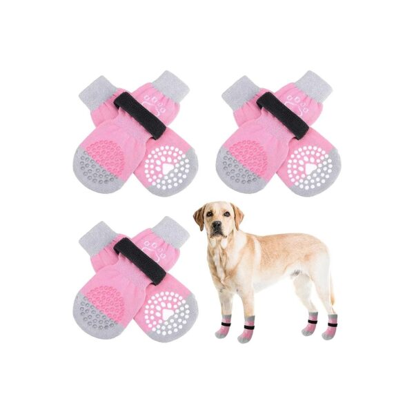 Anti-Slip Dog Socks for Hot/Cold Pavement, Non-Slip Paw Protectors for Hardwood Floors