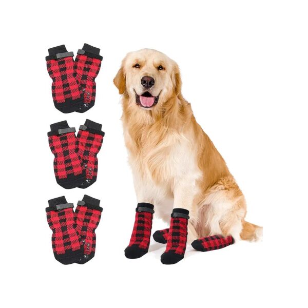 Anti Slip Dog Socks with Silicone Grip for Hardwood Floors