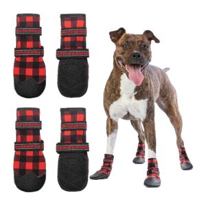 Anti Slip Rain Snow Boots for Medium Large Dogs Winter Warm Outdoor Dog Shoes