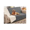 Anti-Slip Waterproof Dog Bed Cover with Darkgrey Cotton Fabric for Furniture